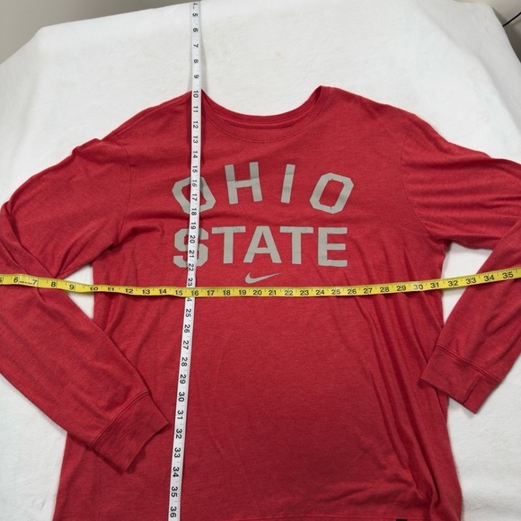 Nike Red Long Sleeve Tee with Athletic Fit - Picture 2 of 5
